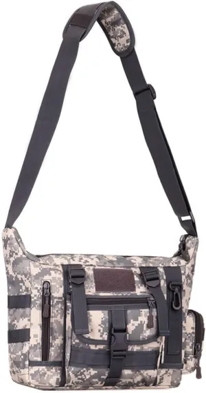 Jungle Leopard Tactical Camouflage Messenger Bag for Men Crossbody Military Laptop Sling Shoulder Bag(K308-ACU)