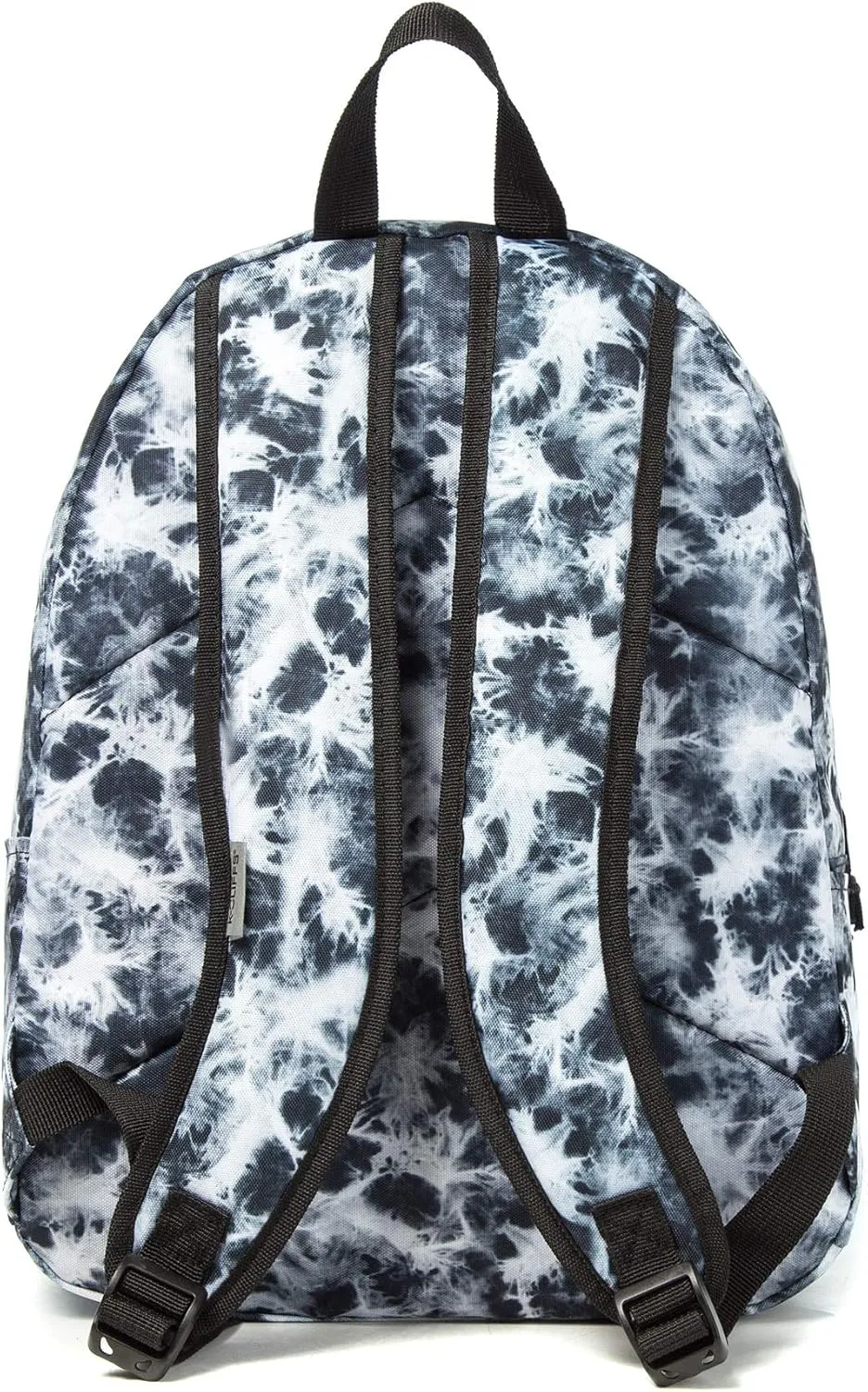 K-Cliffs Classic Backpack Basic Student Campus Daypack Simple Travel Rucksack with Chromebook Laptop Pocket Water Bottle Holder Padded Straps Printed Black White Marble Pattern