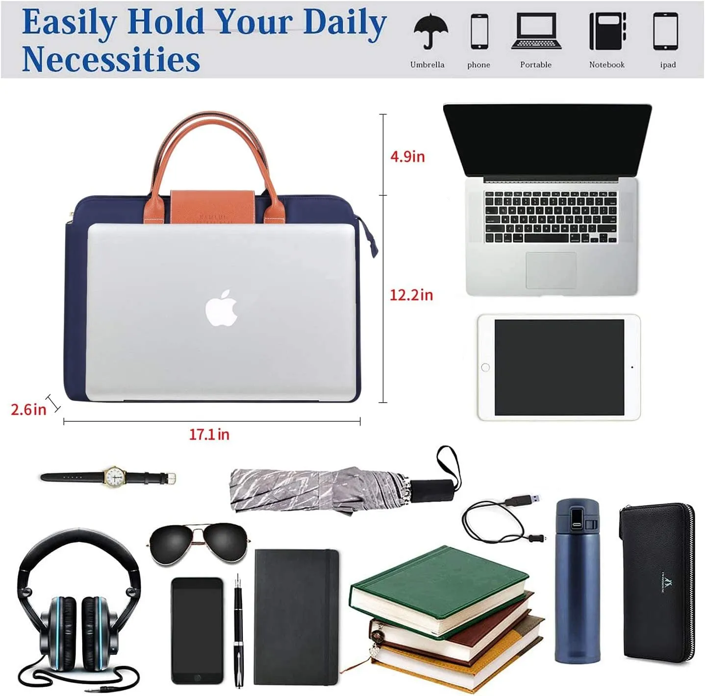 Kamlui Laptop Bag 15.6-Inch for Women Slim