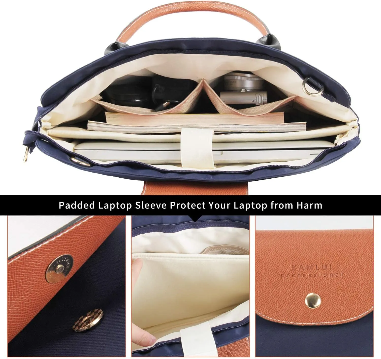 Kamlui Laptop Bag 15.6-Inch for Women Slim