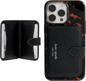 kate spade new york Morgan Magnetic Phone Wallet/Card Holder - Compatible with MagSafe Phones and Cases - Midnight Black