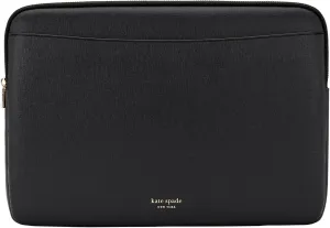kate spade new york Saffiano Laptop Sleeve 16 Inch - Black - Compatible with All MacBook M Series Devices