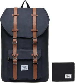 KAUKKO Laptop Outdoor Backpack College Schoolbag Bookbag Travel Hiking Rucksack fits 15-Inch Laptop