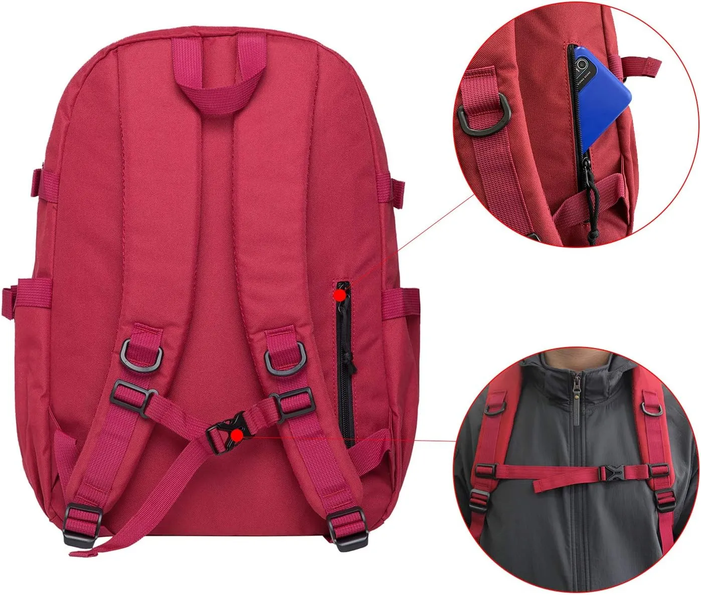 KAUKKO Stylish Laptop Backpack Multipurpose Daypack,18.72L