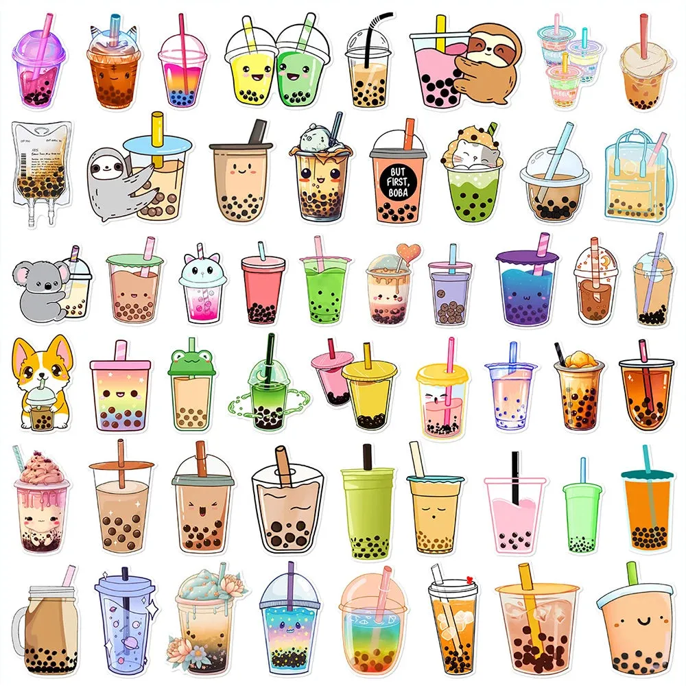 Kawaii Bubble Tea Animal Stickers ☕🐾 | Cute Decals for DIY & Decor ✨🎨