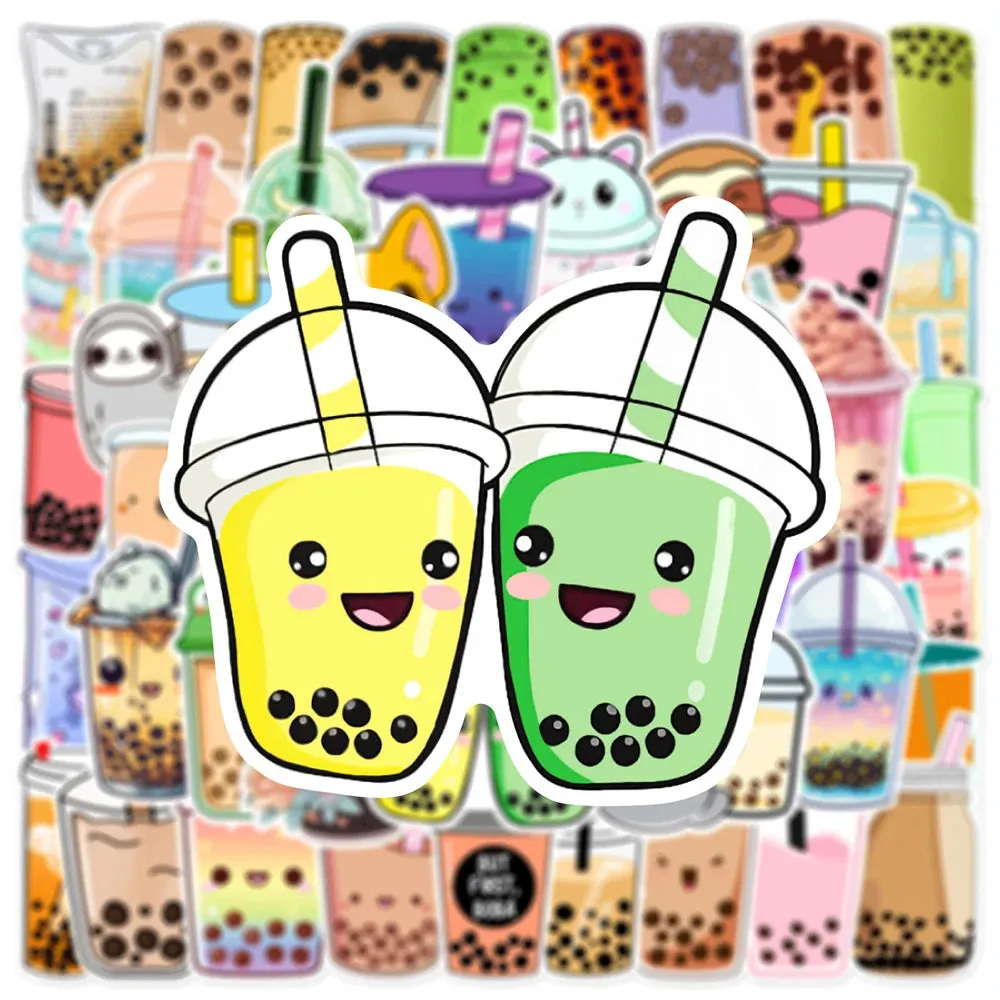 Kawaii Bubble Tea Animal Stickers ☕🐾 | Cute Decals for DIY & Decor ✨🎨