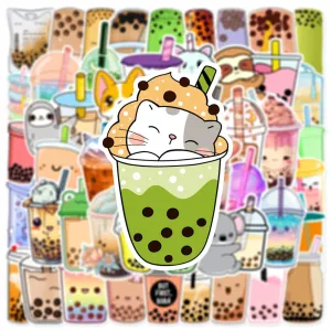 Kawaii Bubble Tea Animal Stickers ☕🐾 | Cute Decals for DIY & Decor ✨🎨