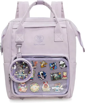 Kawaii Pin Collector Bag Ita Bag Pins Display Backpack JK with Inserts for Anime Cosplay Casual Daypacks