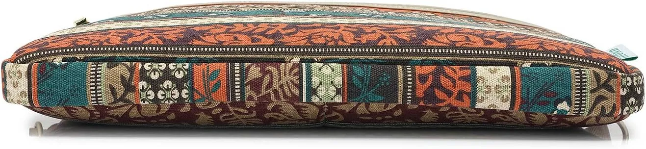 kayond Red Bohemia Patten Waterproof Laptop Shoulder Messenger Bag Case Sleeve for 14 Inch 14.1 Inch Laptop