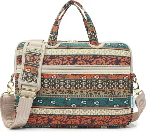 kayond Red Bohemia Patten Waterproof Laptop Shoulder Messenger Bag Case Sleeve for 14 Inch 14.1 Inch Laptop