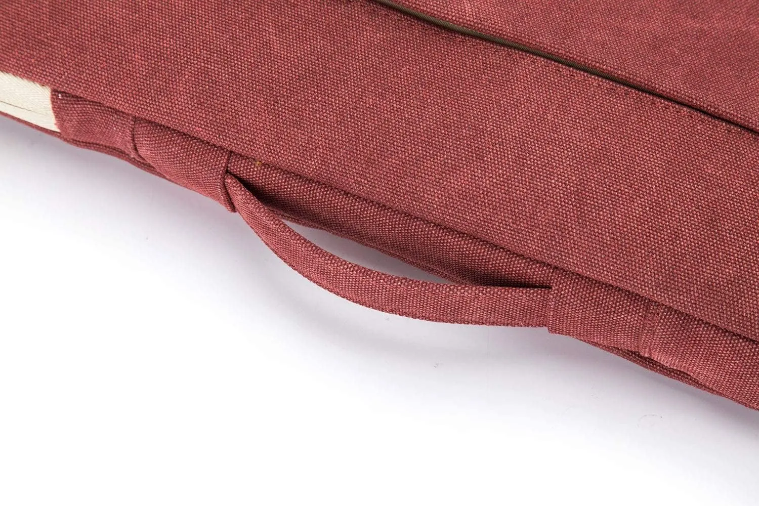 Kinmac 360° Protective Laptop Sleeve Case Bag Cover with Handle for MacBook Air 15 inch, and 15 inch-15.6 inch HP,Lenovo,Dell,ASUS,Acer Notebook Computer (Wine Red Canvas)