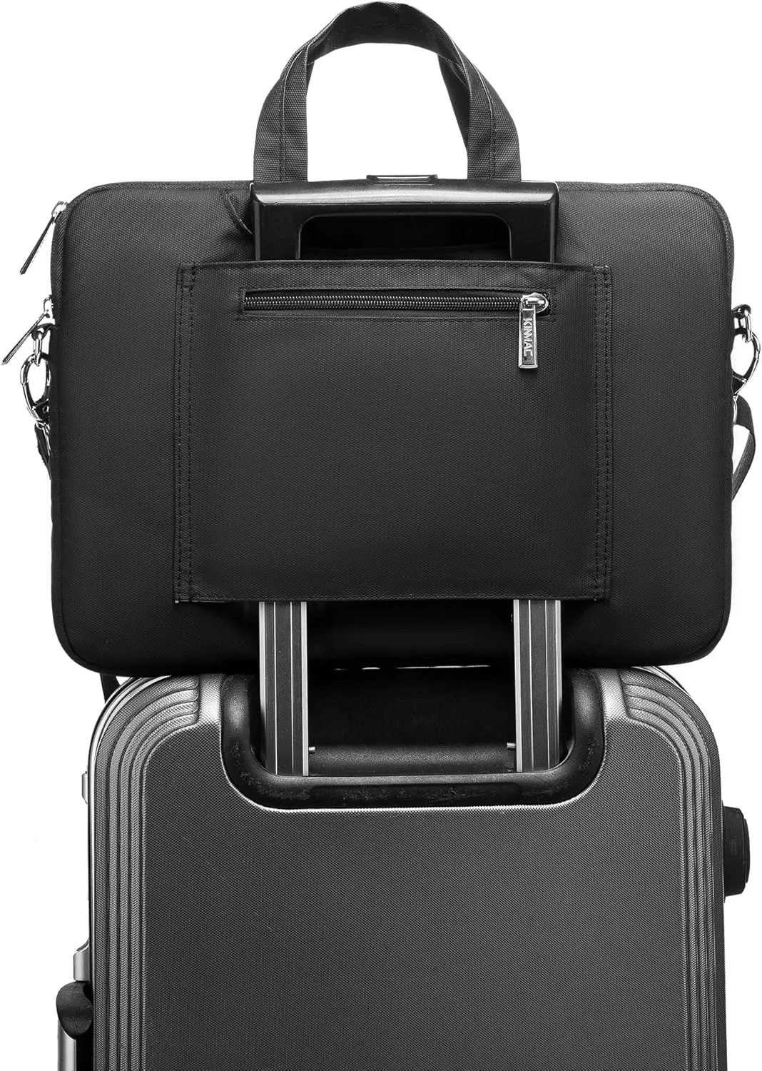 Kinmac Black Embroider 360° Protective Laptop Shoulder Messenger Sleeve Briefcase case Bag For MacBook Air 13 inch,iPad Pro 13,MacBook Pro 14 inch and 13 inch-14 inch Laptop