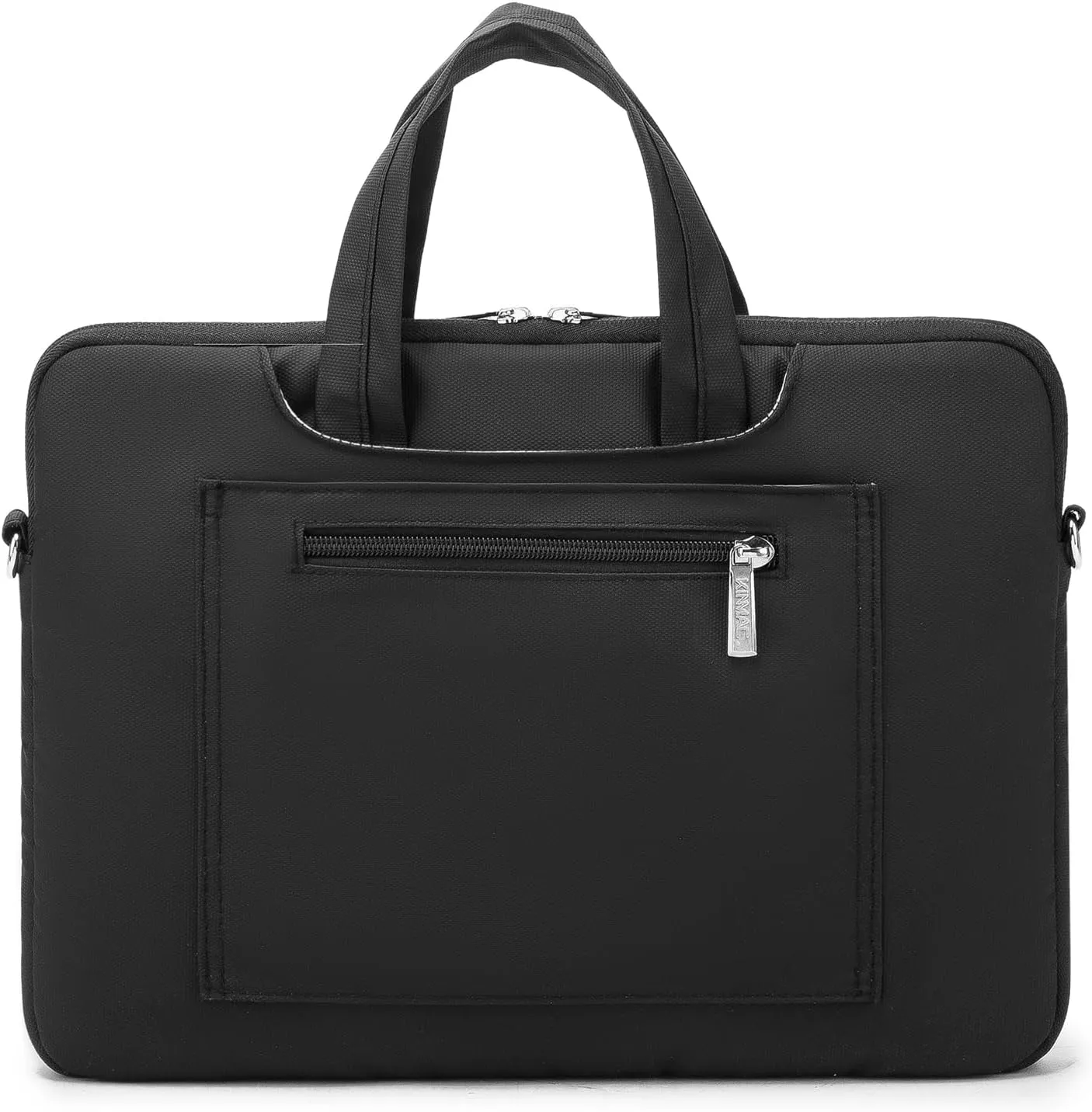 Kinmac Black Embroider 360° Protective Laptop Shoulder Messenger Sleeve Briefcase case Bag For MacBook Air 13 inch,iPad Pro 13,MacBook Pro 14 inch and 13 inch-14 inch Laptop
