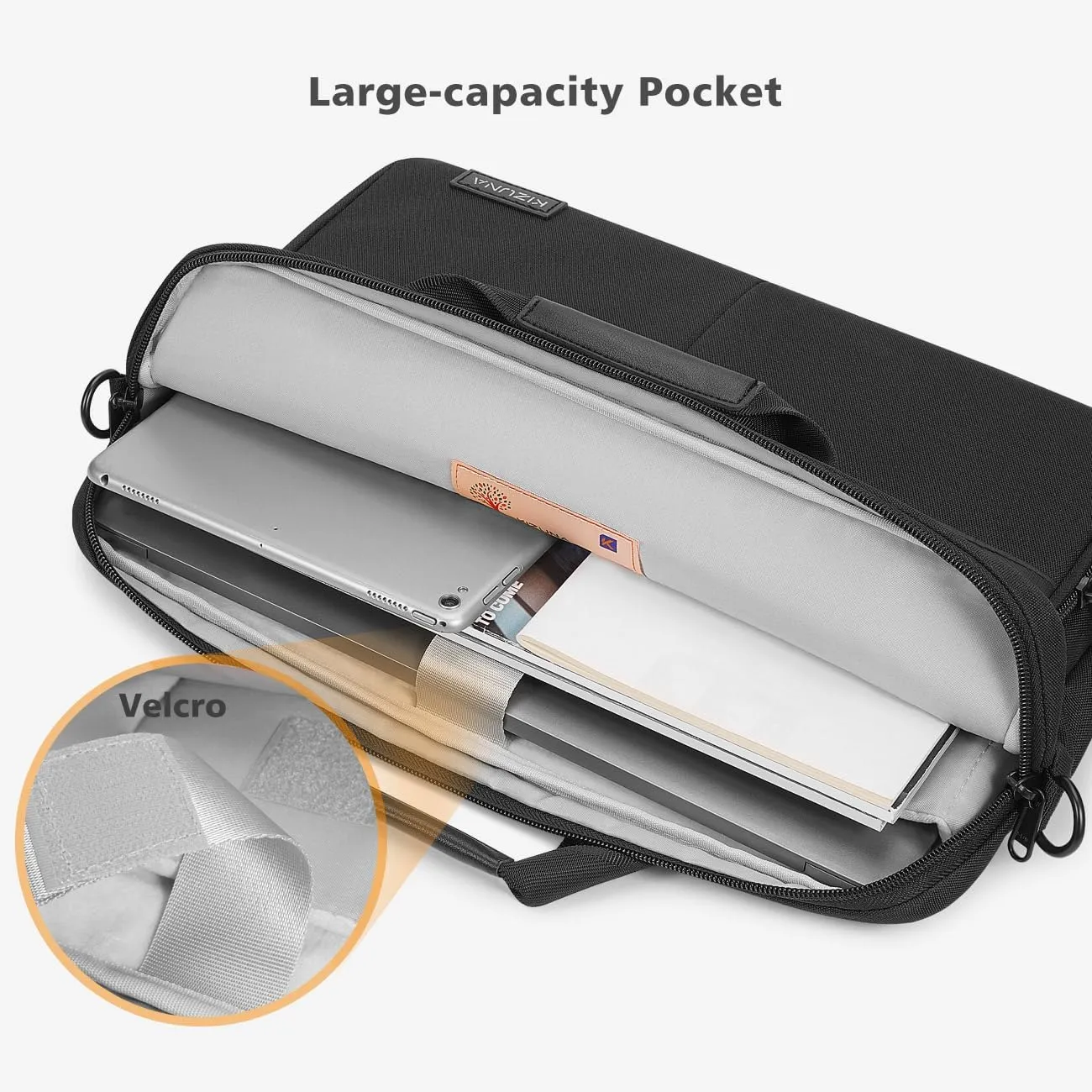KIZUNA Laptop Bag Case 14 Inch Computer Shoulder Sleeve for 15" MacBook air M3 M2/Lenovo IdeaPad Slim 3i/IdeaPad Flex 5/15.4 MacBook Pro/14 Yoga Slim Pro X/Surface Studio 2/HP/Dell, Black