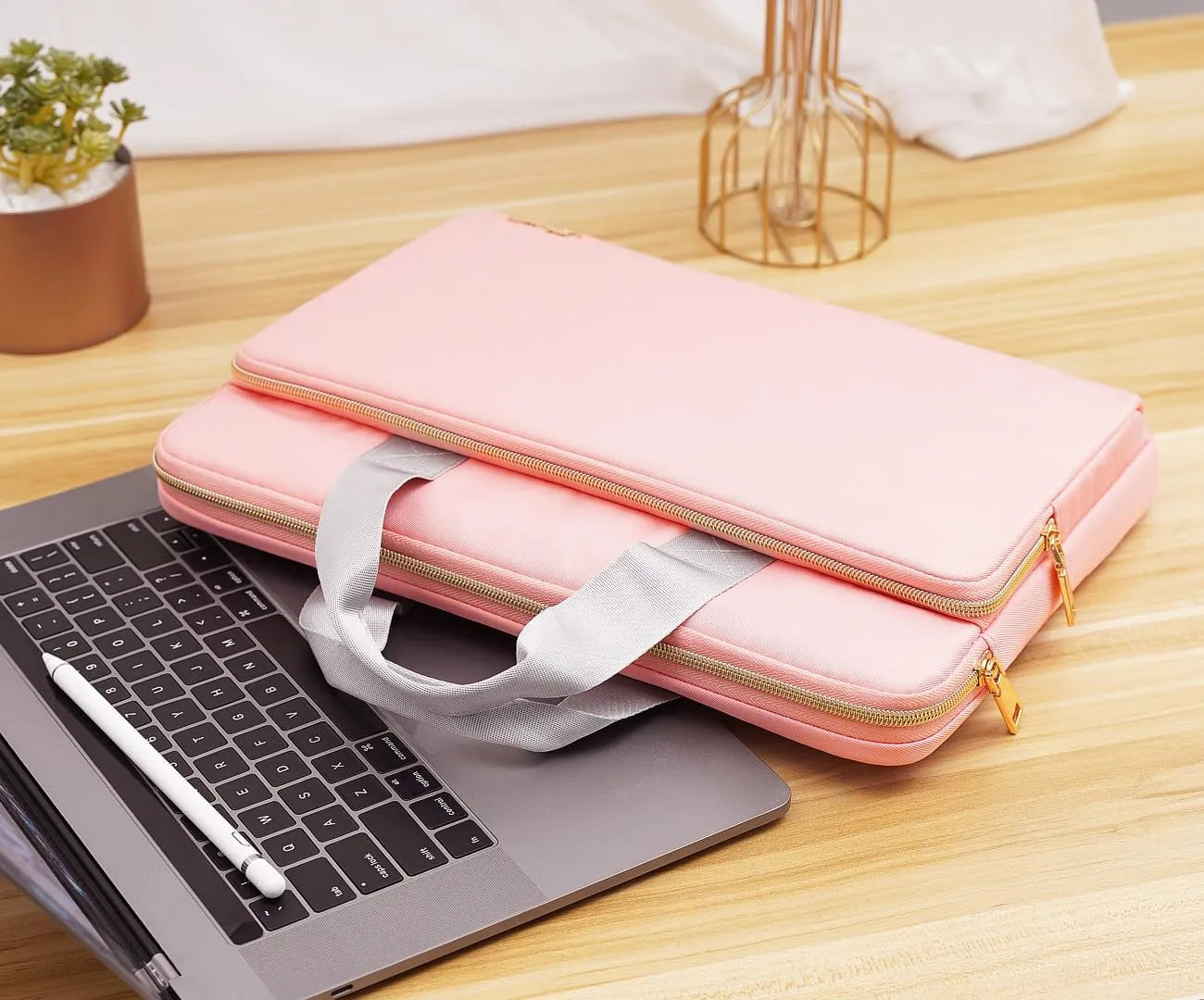 KIZUNA Laptop Sleeve Case 14 Inch Computer Carrying Handbag for 15" MacBook air M2 2023/Lenovo Flex 14/IdeaPad Flex 5/15.4 MacBook Pro/HP EliteBook 840 G5/HP Pro 14 G3/Dell Latitude/Surface，Pink