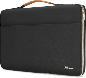 KIZUNA Laptop Sleeve Case 15.6 Inch Computer Carrying Bag for 16" MacBook Pro Air M1 M2 Max/16 Lenovo IdeaPad Flex 5i/Gaming 3i/Slim 3i /Yoga 7/15.6" HP Envy x360 15/Dell XPS 15,Black
