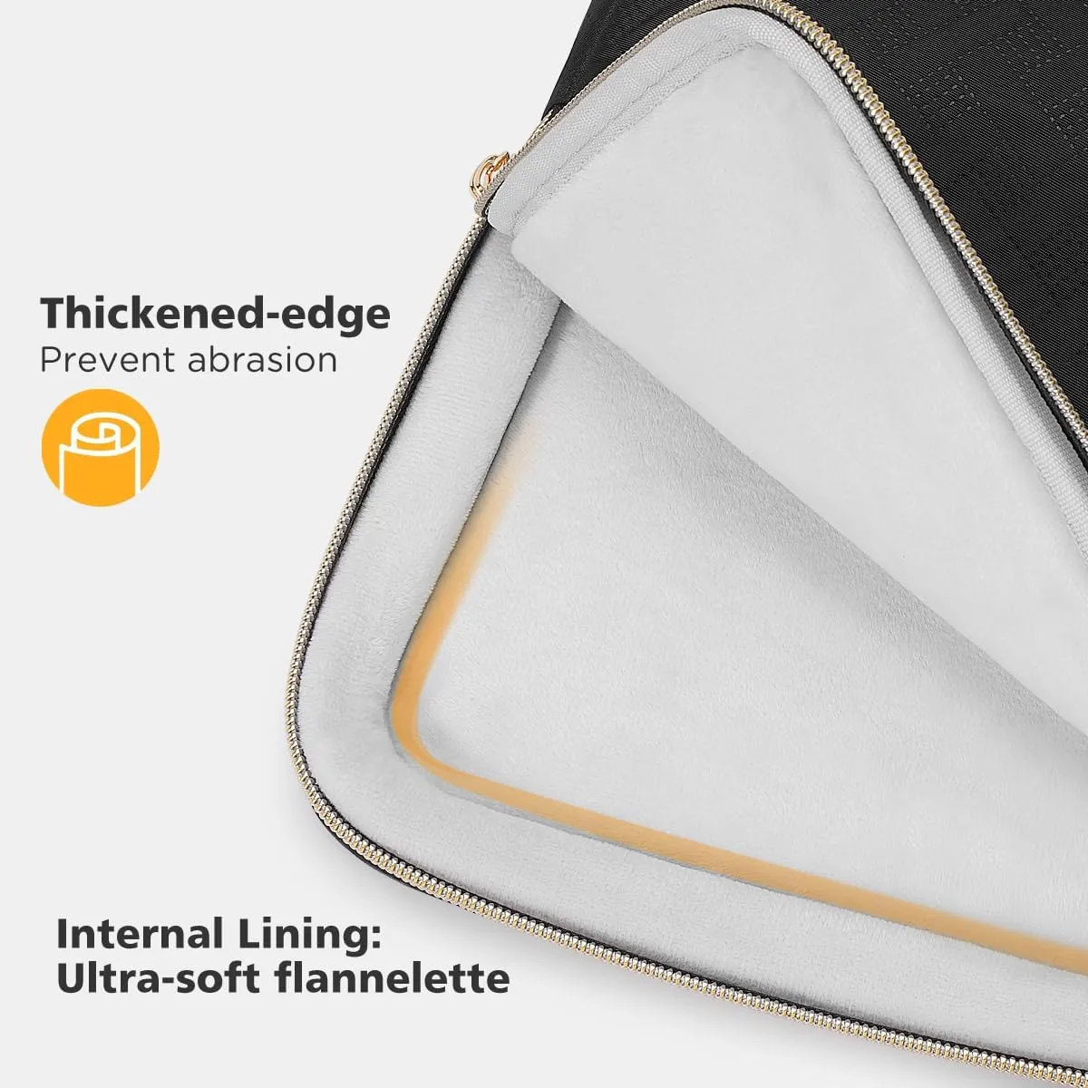KIZUNA Laptop Sleeve Case 15.6 Inch Computer Carrying Bag for 16" MacBook Pro Air M1 M2 Max/16 Lenovo IdeaPad Flex 5i/Gaming 3i/Slim 3i /Yoga 7/15.6" HP Envy x360 15/Dell XPS 15,Black