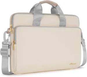 KIZUNA Laptop Sleeve Case 15.6 Inch Computer Shoulder Bag for for MacBook Air 15 M2/MacBook Pro M1 M2 Max/16 Lenovo Legion Slim 5i Gen 8/16" IdeaPad Slim 5/Gaming 3i/HP Envy x360 15/Dell XPS 15,Beige