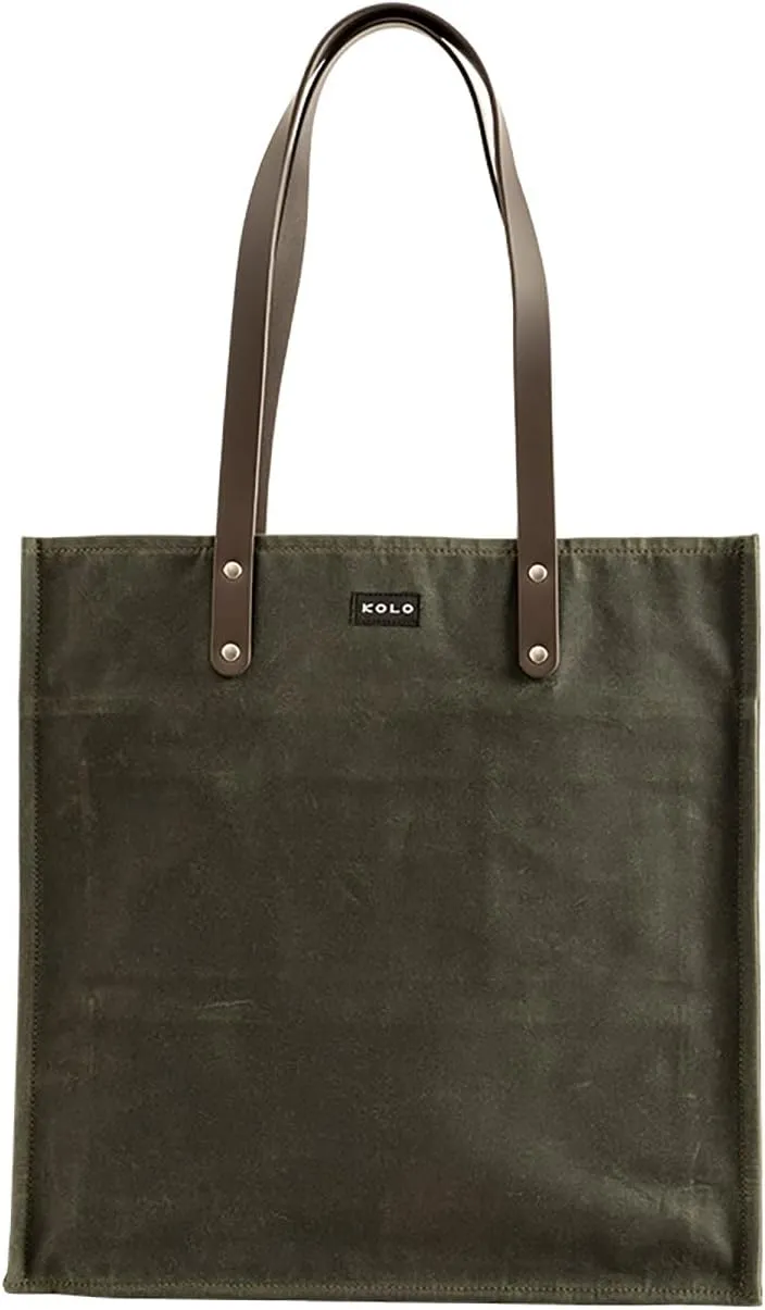 Kolo Mercato Weatherproof Tote Bag, 100% Organic Cotton Canvas, Ideal for Travel