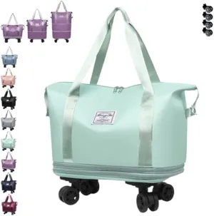 Kulken Beente Travel Bag With Wheels 2025 New Large Capacity Travel Bag Universal Wheel Removable (Green)