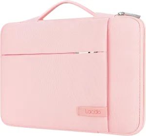 Lacdo Laptop Sleeve for Women, 14 Inch Laptop Sleeve Case for HP Lenovo Dell ASUS Acer Chromebook 14 / HP Stream 14 / Dell Inspiron 14 / Lenovo IdeaPad 14 / Spin 3 / ASUS ZenBook 14 Computer Bag, Pink