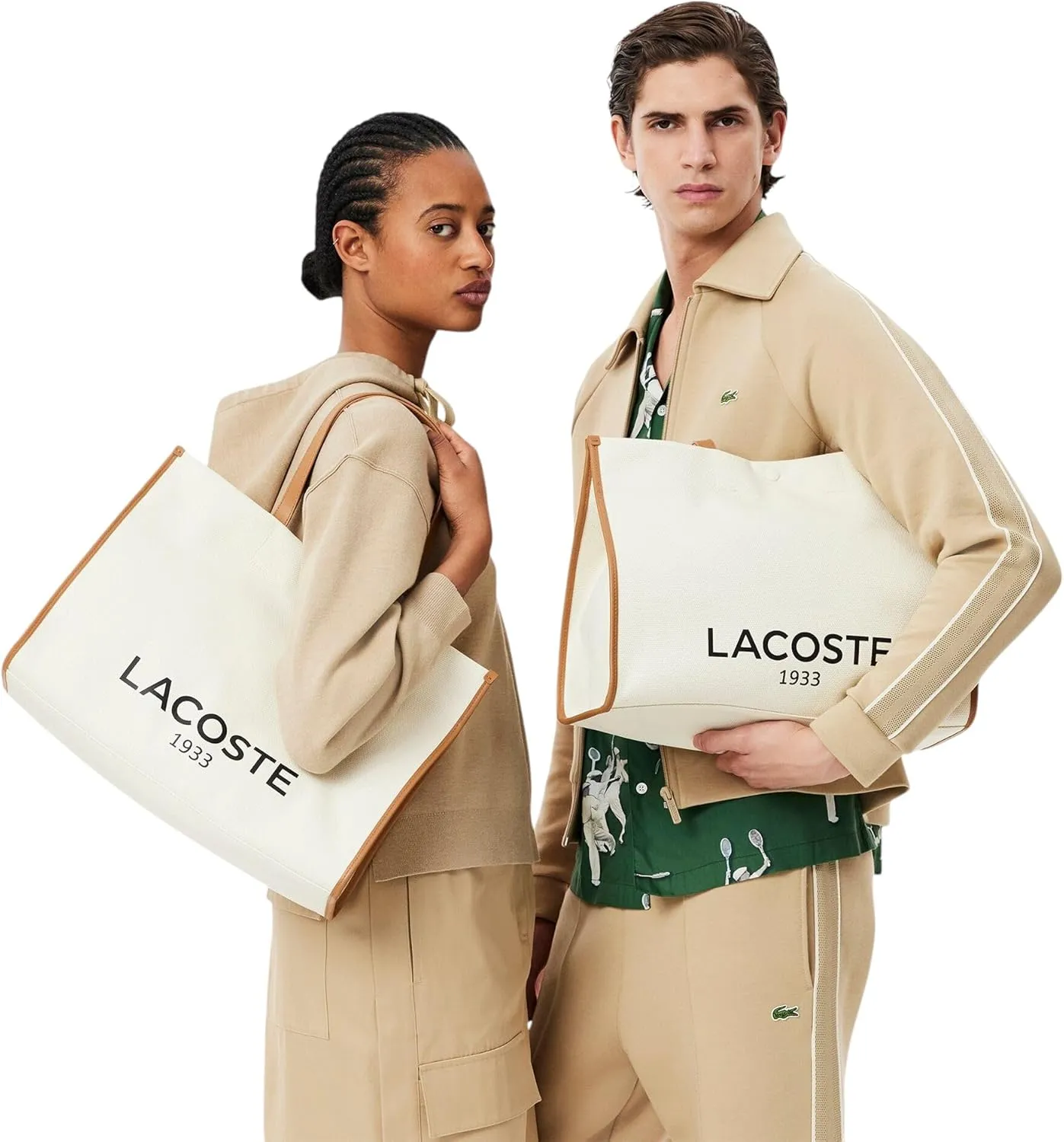 Lacoste Heritage Canvas Shopping Bag