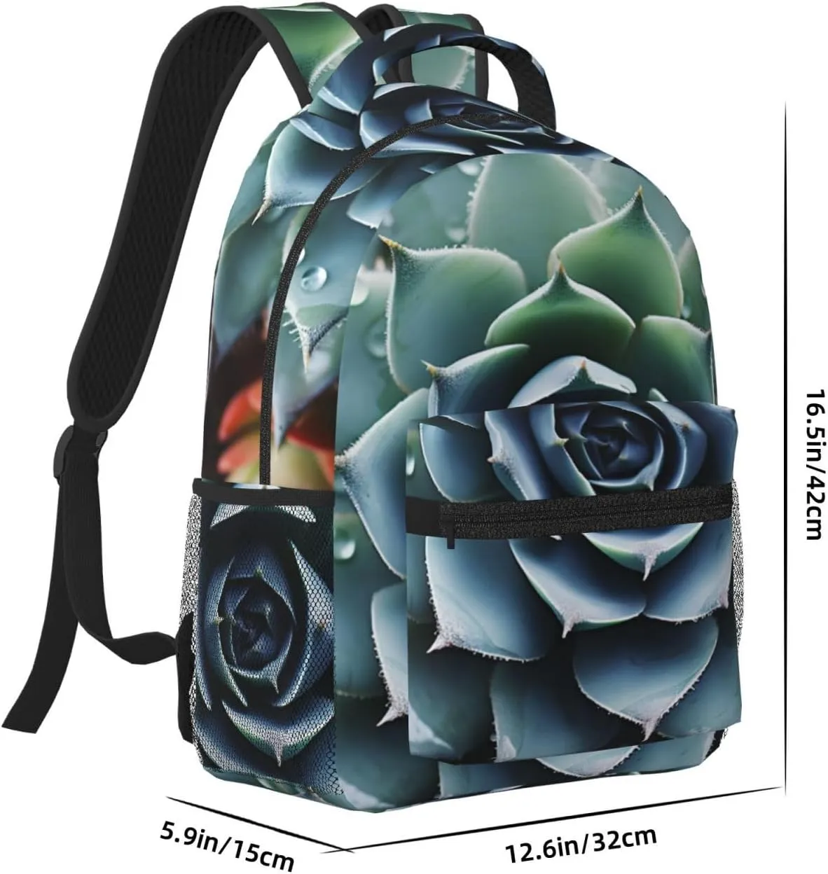 Laptop Backpack for Men Women Lightweight Travel Backpack Succulent Plant Daypack Laptop Bag for Travel