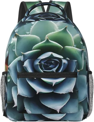 Laptop Backpack for Men Women Lightweight Travel Backpack Succulent Plant Daypack Laptop Bag for Travel