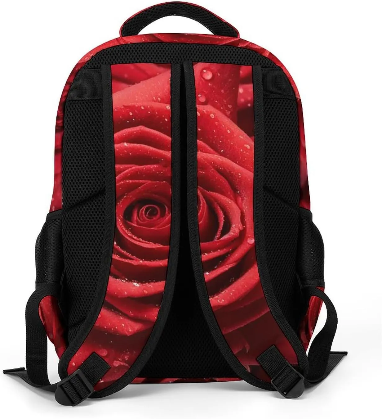 Laptop Backpack for Women Men Daypack Waterproof Red Rose Computer Bag Business Work Bag for Travel