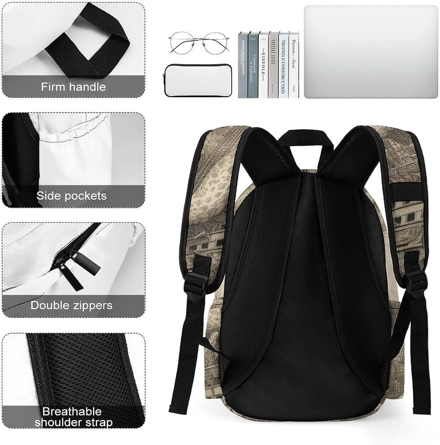 Laptop Backpack for Women Men Daypack Waterproof Sailing Pirate Octopus Computer Bag Business Work Bag for Travel