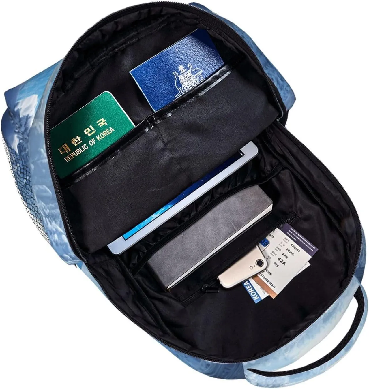 Laptop Backpack Lightweight Daypack for Men Women Snow Ice World Backpack Laptop Bag for Travel Hiking