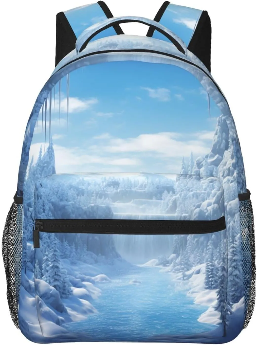 Laptop Backpack Lightweight Daypack for Men Women Snow Ice World Backpack Laptop Bag for Travel Hiking