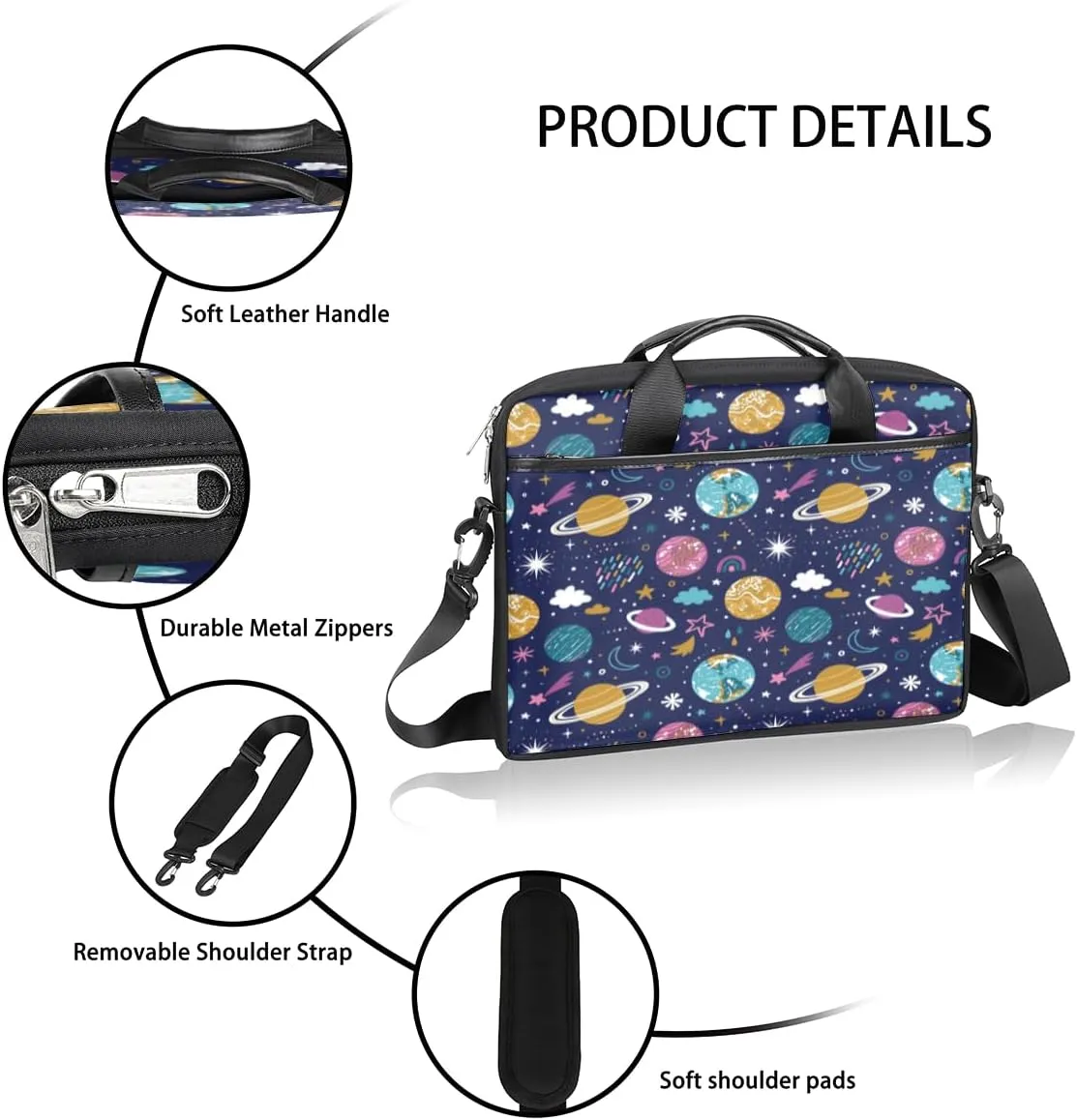Laptop Bag 13-15 Inch Laptop Sleeve Case for Men Women Briefcase Messenger Bag Computer Shoulder Bag for Travel Work