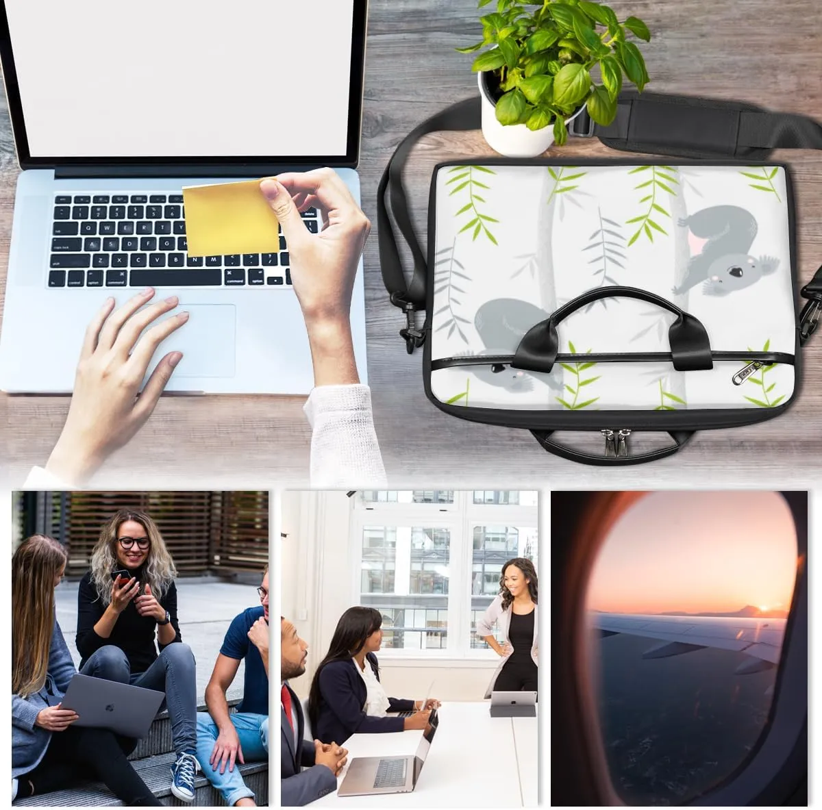 Laptop Bag 13-15 Inch Laptop Sleeve Case for Men Women Briefcase Messenger Bag Computer Shoulder Bag for Travel Work