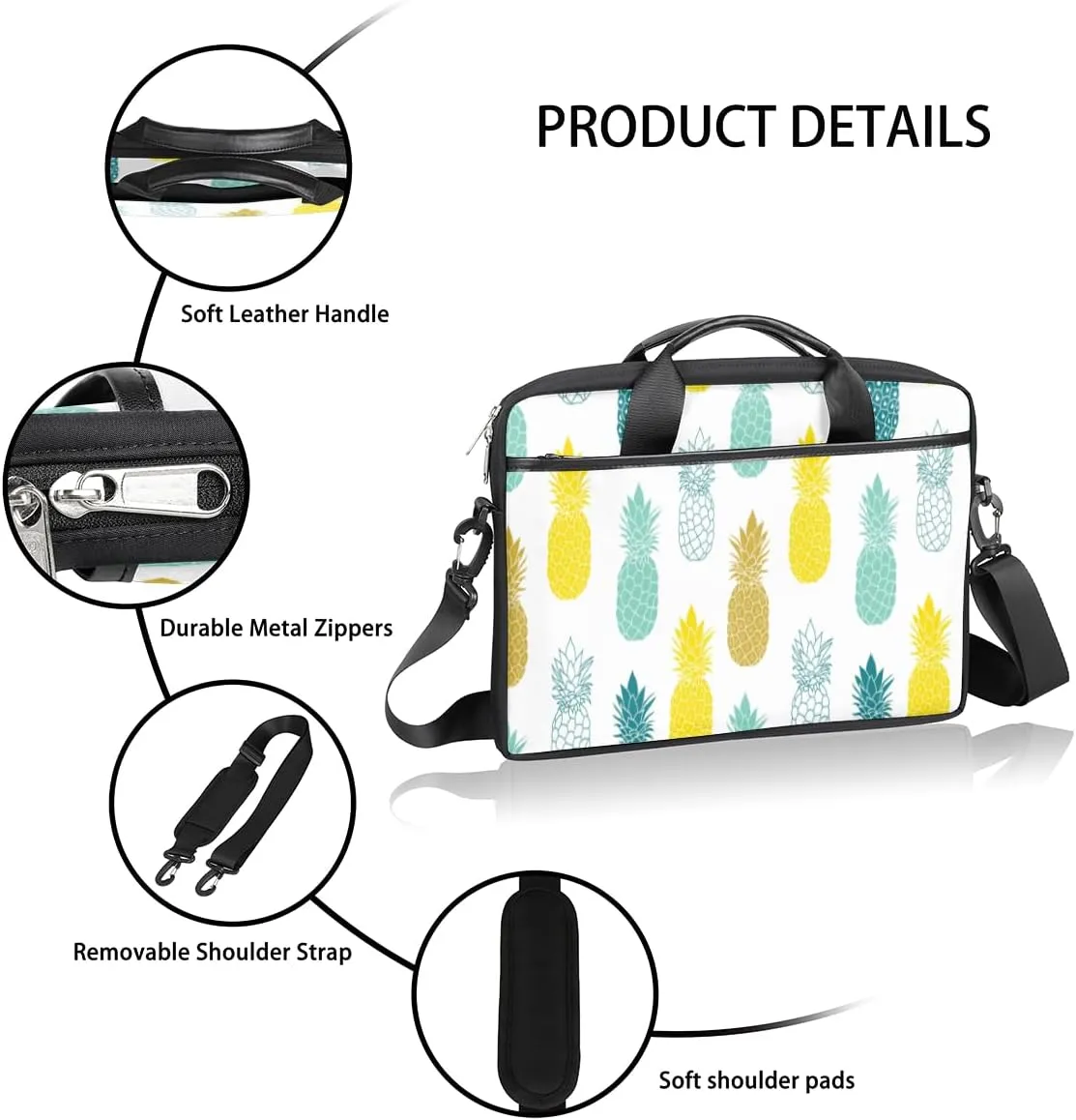 Laptop Bag 13-15 Inch Laptop Sleeve Case for Men Women Briefcase Messenger Bag Computer Shoulder Bag for Travel Work
