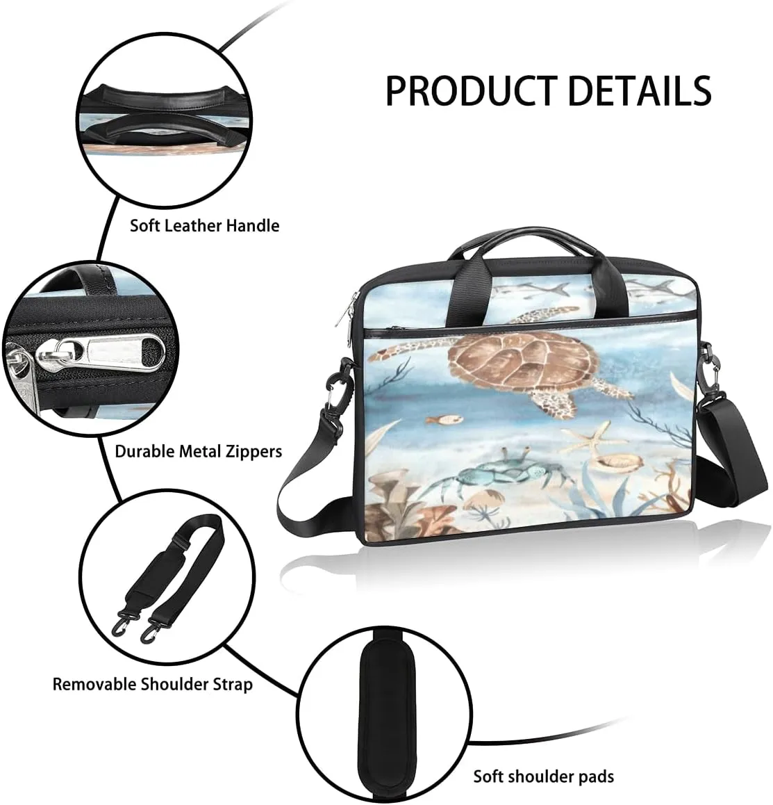 Laptop Bag 13-15 Inch Laptop Sleeve Case for Men Women Briefcase Messenger Bag Computer Shoulder Bag for Travel Work