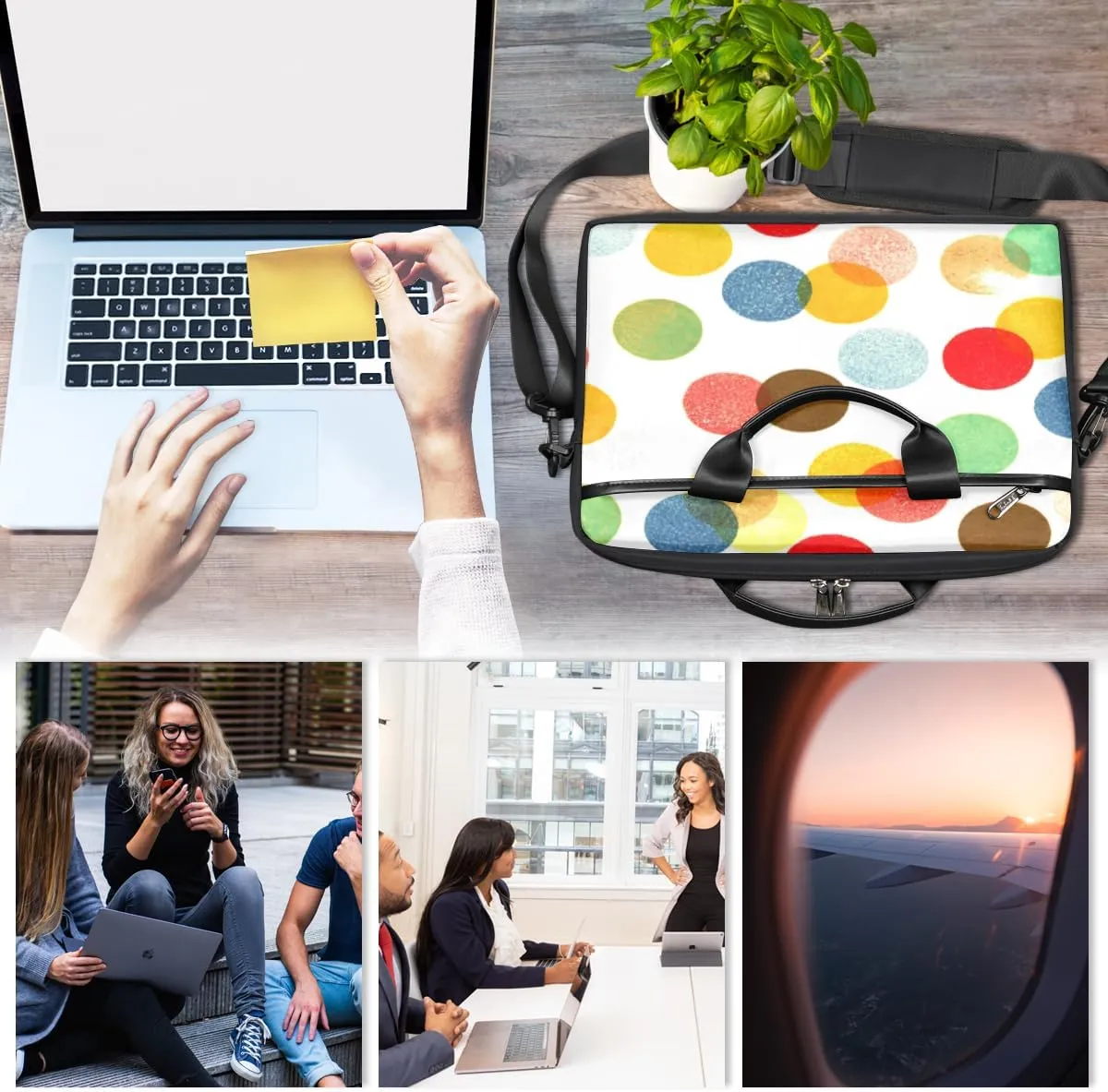 Laptop Bag 13-15 Inch Laptop Sleeve Case for Men Women Briefcase Messenger Bag Computer Shoulder Bag for Travel Work