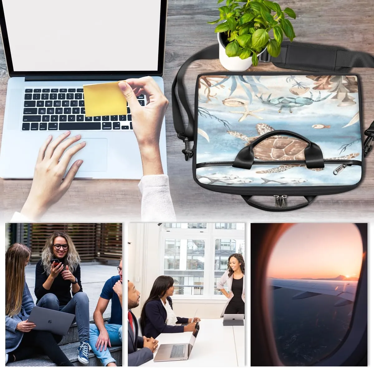 Laptop Bag 13-15 Inch Laptop Sleeve Case for Men Women Briefcase Messenger Bag Computer Shoulder Bag for Travel Work