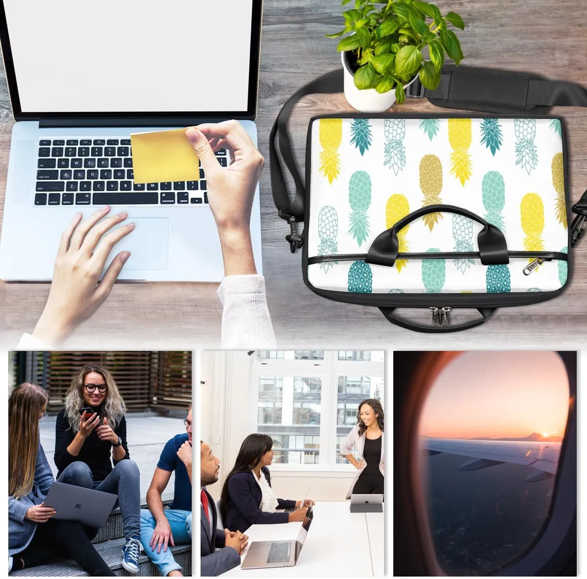 Laptop Bag 13-15 Inch Laptop Sleeve Case for Men Women Briefcase Messenger Bag Computer Shoulder Bag for Travel Work
