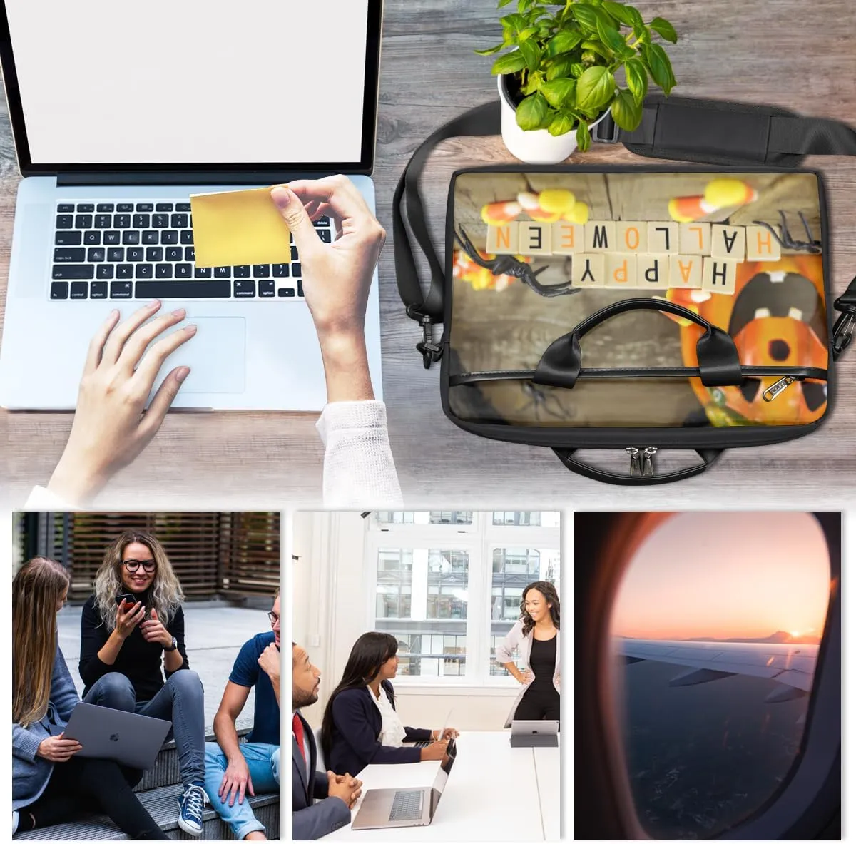 Laptop Bag 13-15 Inch Laptop Sleeve Case for Men Women Briefcase Messenger Bag Computer Shoulder Bag for Travel Work
