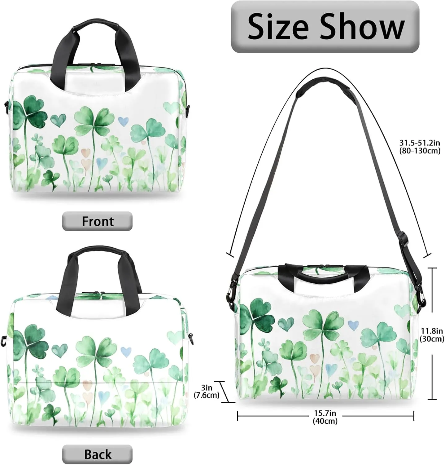 Laptop Bag 15.6 Inch Laptop Sleeve Case with Shoulder Straps Computer Slim Briefcase for Men and Women