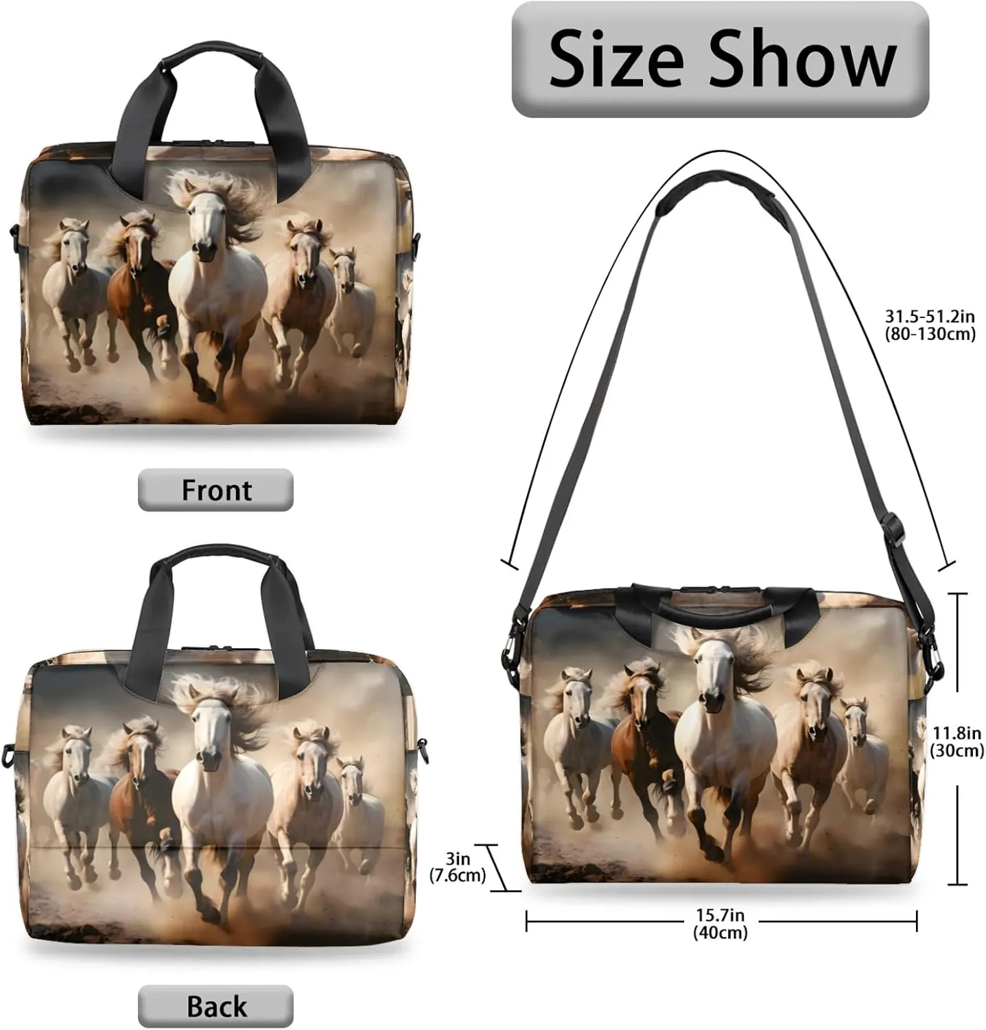 Laptop Bag 15.6 Inch Laptop Sleeve Case with Shoulder Straps Computer Slim Briefcase for Men and Women