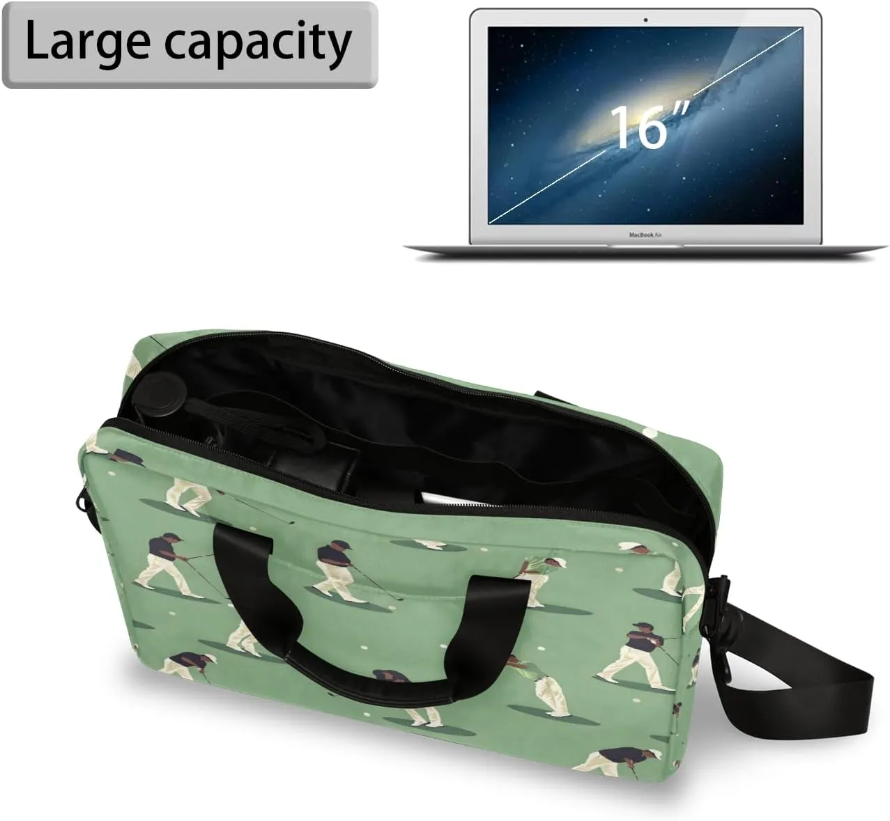 Laptop Bag 15.6 Inch Laptop Sleeve Case with Shoulder Straps Computer Slim Briefcase for Men and Women