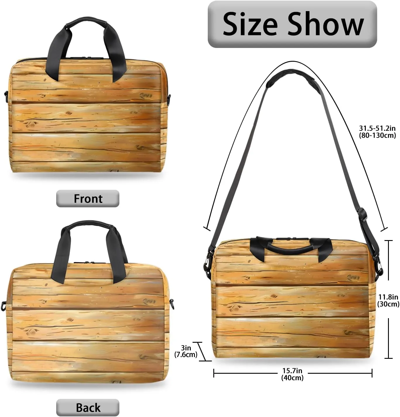 Laptop Bag 15.6 Inch Laptop Sleeve Case with Shoulder Straps Computer Slim Briefcase for Men and Women