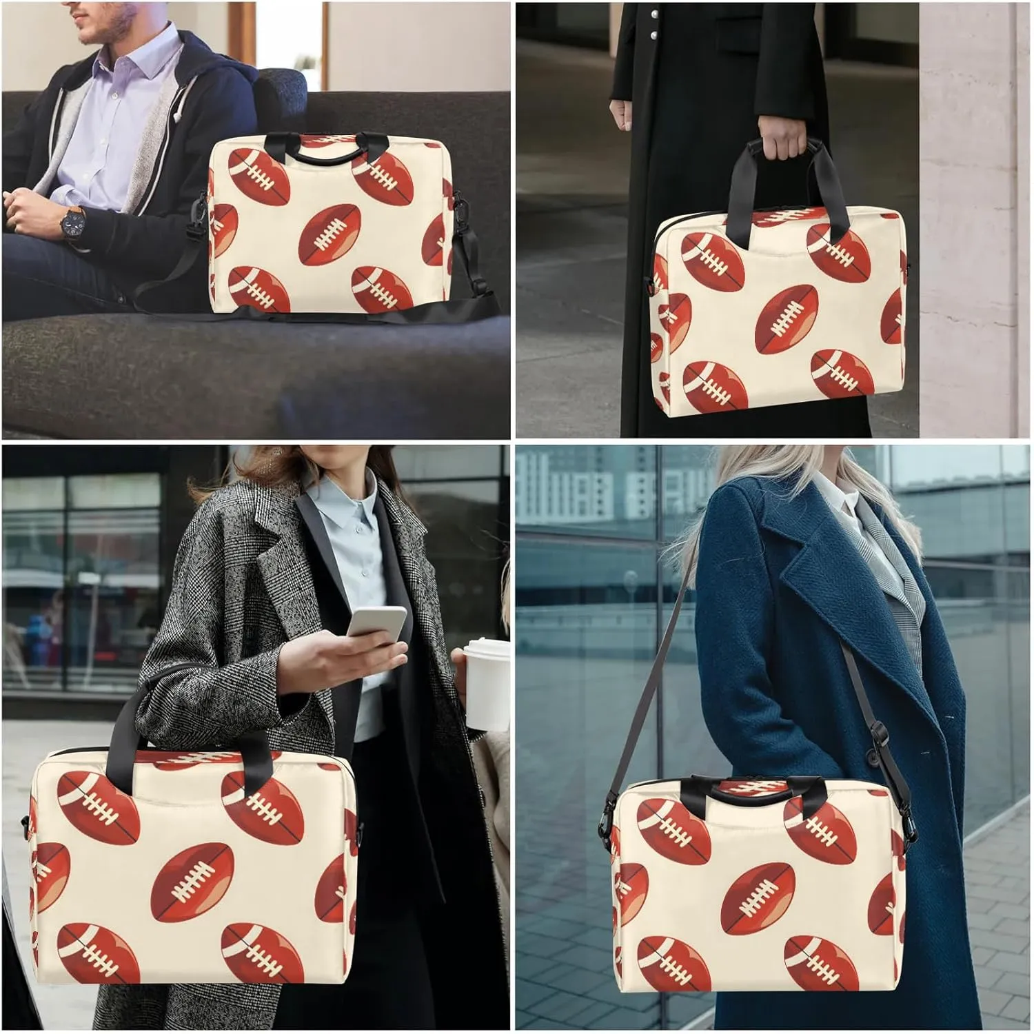 Laptop Bag 15.6 Inch Laptop Sleeve Case with Shoulder Straps Computer Slim Briefcase for Men and Women