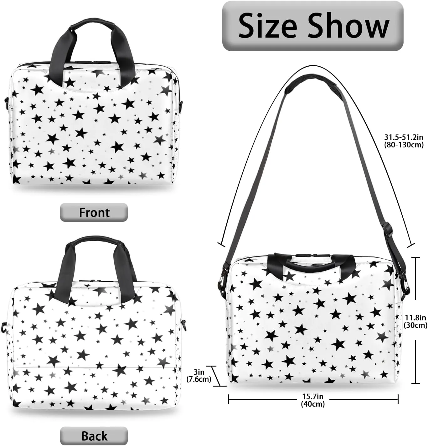 Laptop Bag 15.6 Inch Laptop Sleeve Case with Shoulder Straps Computer Slim Briefcase for Men and Women