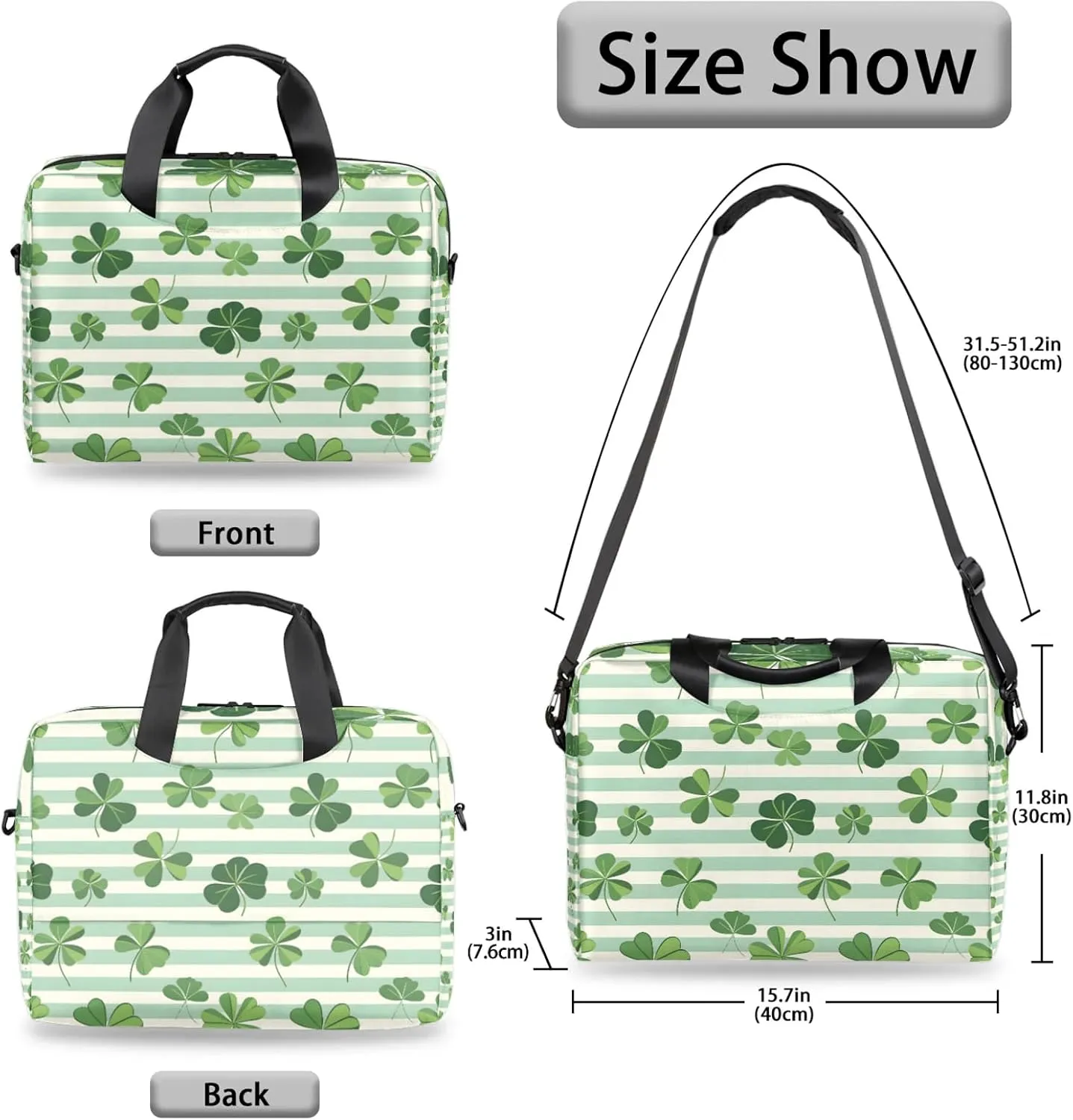 Laptop Bag 15.6 Inch Laptop Sleeve Case with Shoulder Straps Computer Slim Briefcase for Men and Women
