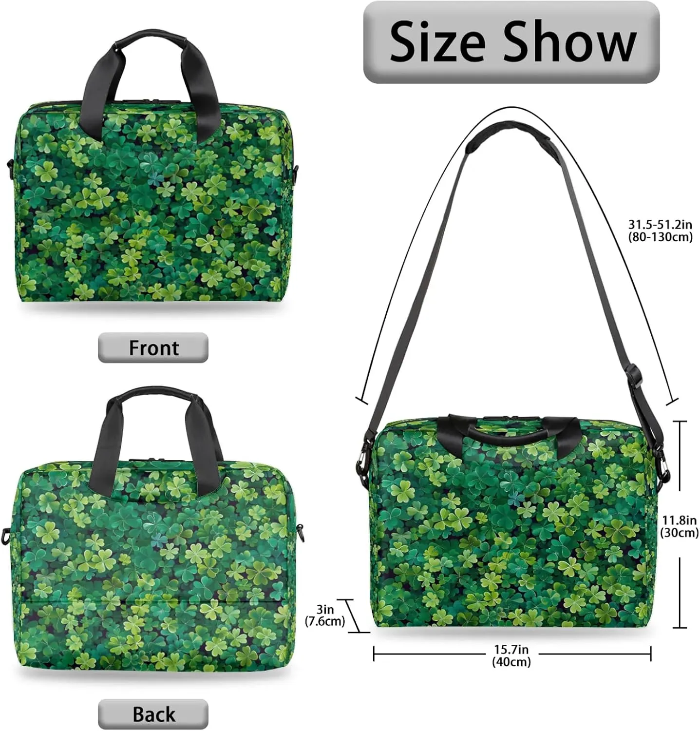 Laptop Bag 15.6 Inch Laptop Sleeve Case with Shoulder Straps Computer Slim Briefcase for Men and Women