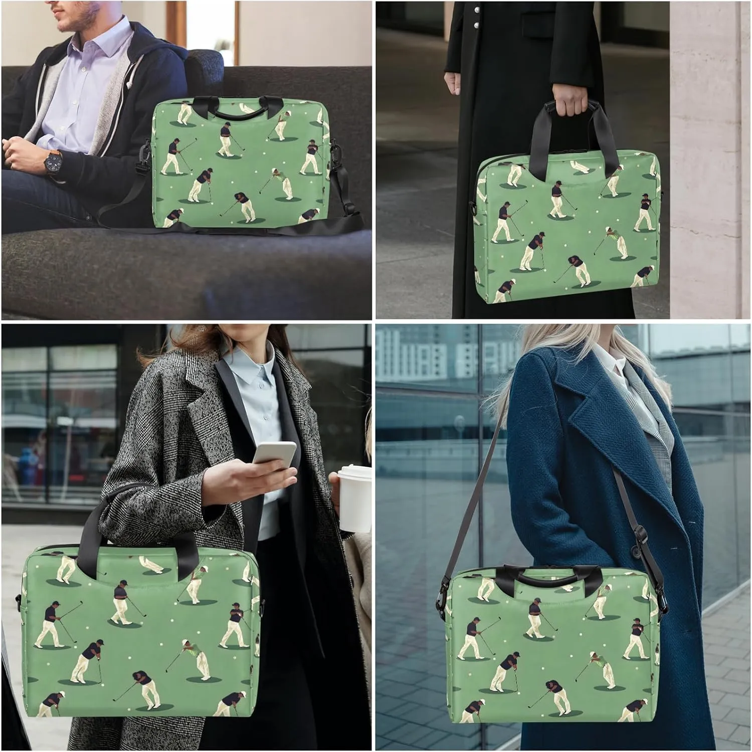 Laptop Bag 15.6 Inch Laptop Sleeve Case with Shoulder Straps Computer Slim Briefcase for Men and Women