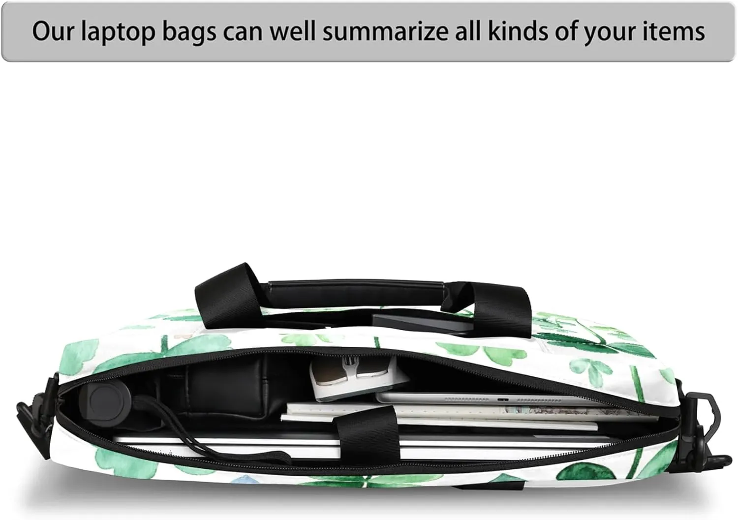 Laptop Bag 15.6 Inch Laptop Sleeve Case with Shoulder Straps Computer Slim Briefcase for Men and Women